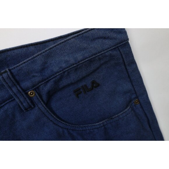 Deadstock Vintage 90s Fila Mens 42x36 Spell Out Baggy Wide Leg Skateboard Jeans - Picture 5 of 14